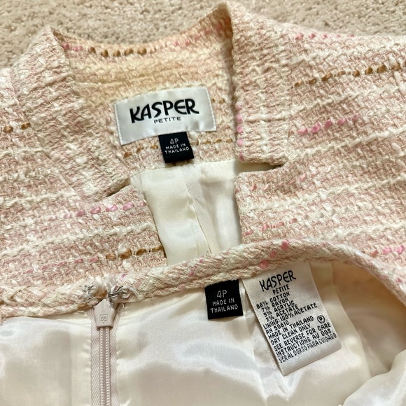 Kasper Pink tweed skirt and blazer set - Picture 2 of 3